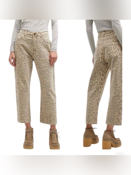 THE GREAT. Denim - NWOT THE GREAT leopard print the kick bell Jean